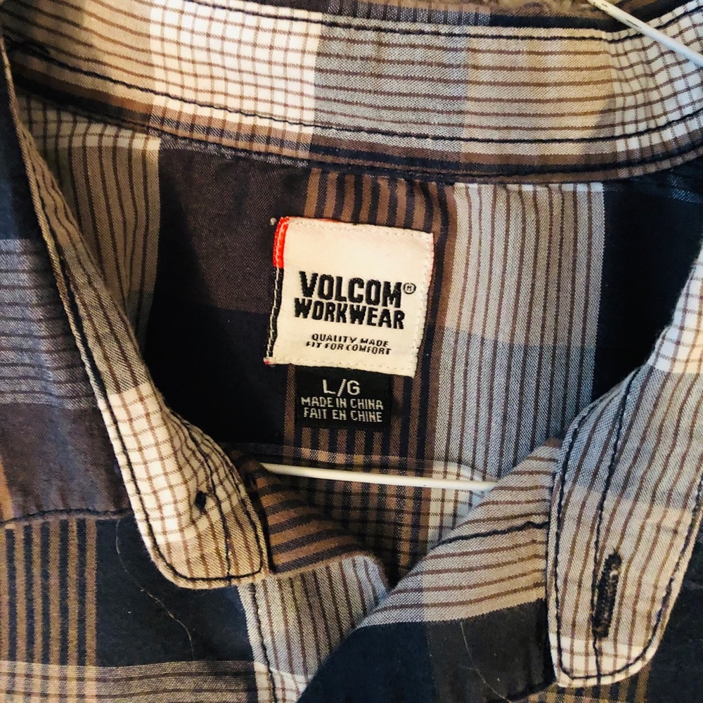 Button down men’s shirt. Plaid.